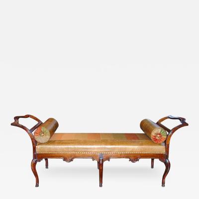 A Sophisticated 18th Century Italian Walnut Louis XV Daybed