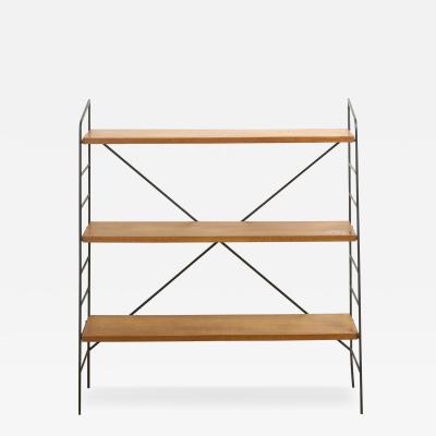 A Steel Oak Shelving Unit