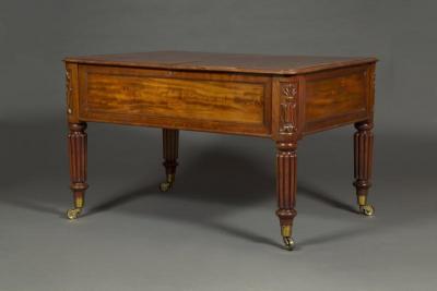 A Superb Quality George IV Fiddleback Mahogany Folio Table