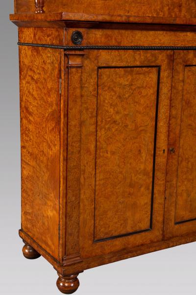 A Superb Quality Regency Burr Elm Chiffonier Cabinet by William Trotter