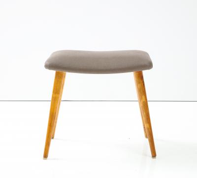A Swedish Birch and Upholstered Stool Ca 1940s