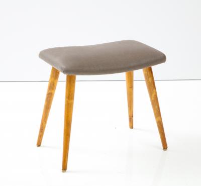 A Swedish Birch and Upholstered Stool Ca 1940s