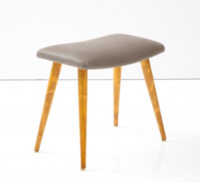 A Swedish Birch and Upholstered Stool Ca 1940s