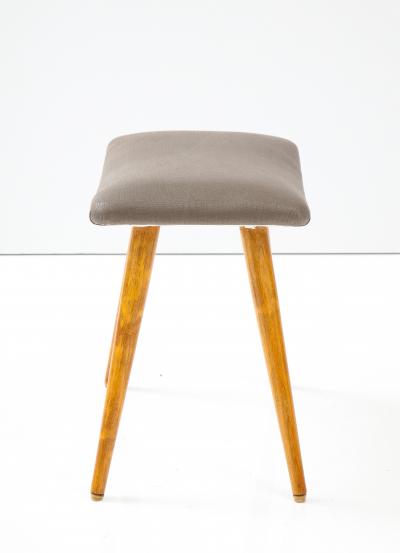 A Swedish Birch and Upholstered Stool Ca 1940s