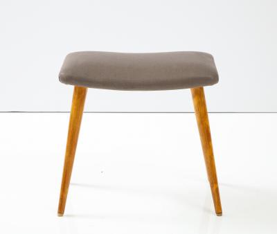 A Swedish Birch and Upholstered Stool Ca 1940s