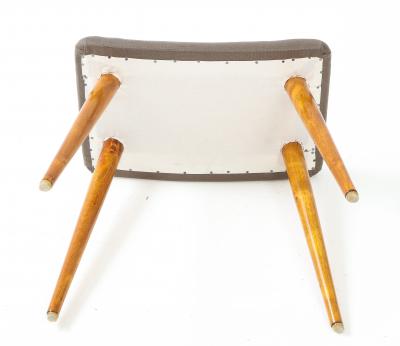 A Swedish Birch and Upholstered Stool Ca 1940s