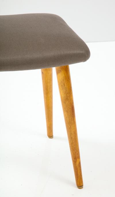 A Swedish Birch and Upholstered Stool Ca 1940s