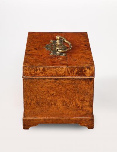 A Swedish Birchroot Box with Brass Mounts 19th Century