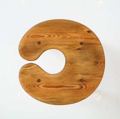 A Swedish Carved Birch and Pine Stool Circa 1960s