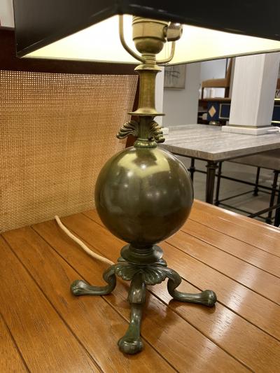 A Swedish Grace Period Bronze Lamp Circa 1930 