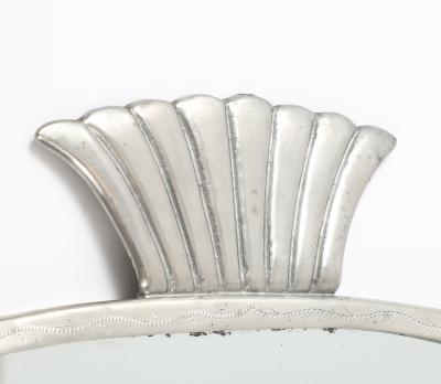 A Swedish Grace Pewter Mirror Ca 1930 40