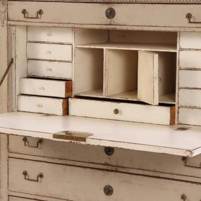 A Swedish Gustavian painted fall front desk C 1820 