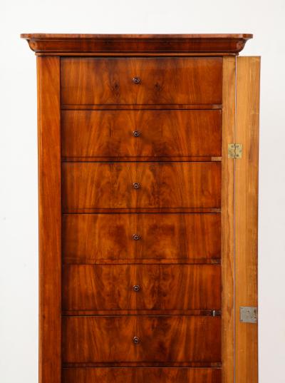 A Swedish Karl Johan Mahogany Wellington Chest of Drawers Circa 1840s