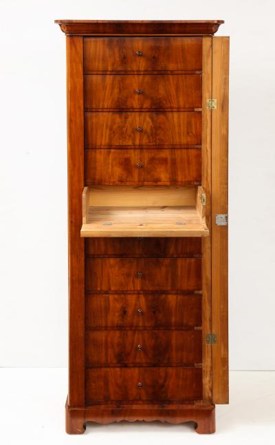 A Swedish Karl Johan Mahogany Wellington Chest of Drawers Circa 1840s