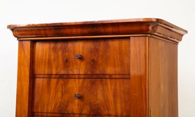 A Swedish Karl Johan Mahogany Wellington Chest of Drawers Circa 1840s