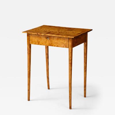 A Swedish Late Gustavian Birchwood Side Table First Half 19th Century