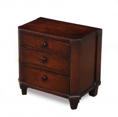 A Swedish Mahogany miniature Chest of Drawers 19th Century