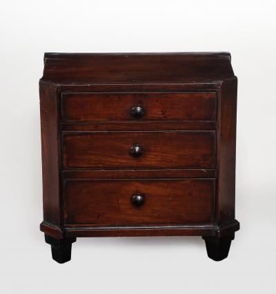 A Swedish Mahogany miniature Chest of Drawers 19th Century