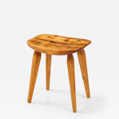 A Swedish Modernist Pine Stool Circa 1970s