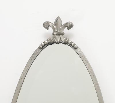 A Swedish Pewter Mirror Set CIrca 1930s