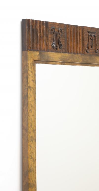 A Swedish Stained Birch Mirror Circa 1930s
