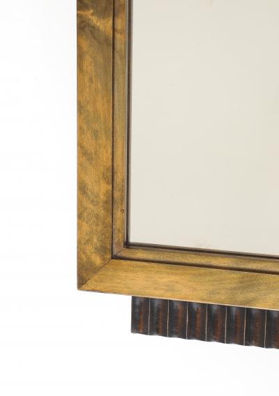 A Swedish Stained Birch Mirror Circa 1930s
