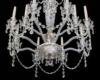 A TWELVE LIGHT EDWARDIAN CHANDELIER