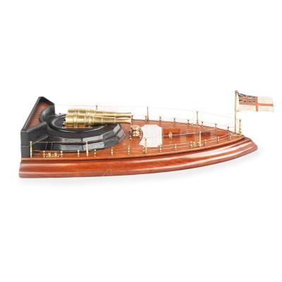 A Teak Model of the Stern of HMS Howe Presented to Captain Assheton Gore Curzon