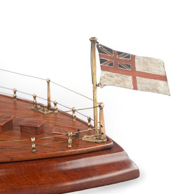 A Teak Model of the Stern of HMS Howe Presented to Captain Assheton Gore Curzon