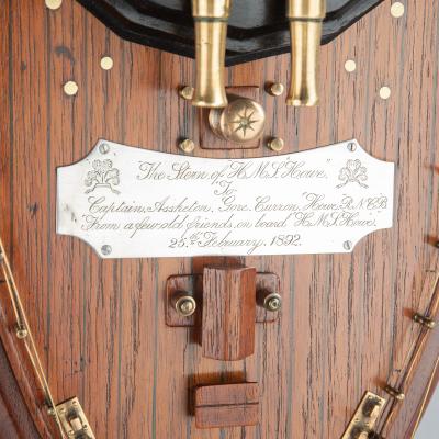 A Teak Model of the Stern of HMS Howe Presented to Captain Assheton Gore Curzon