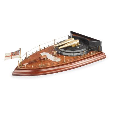 A Teak Model of the Stern of HMS Howe Presented to Captain Assheton Gore Curzon