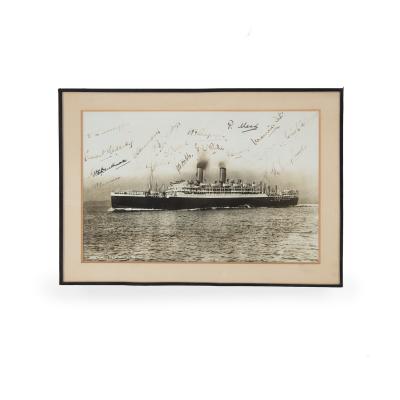 A Team Signed Gelatin Print Photograph of the R M S Otranto