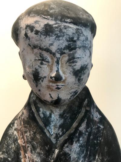 A Tomb Lady In Waiting Figurine Han Dynasty