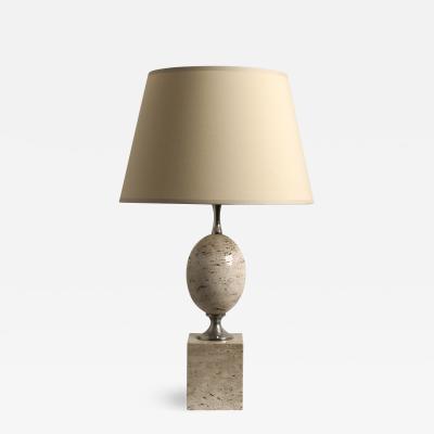 A Travertine Table Lamp