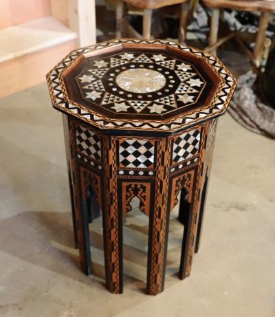 A Turkish Inlaid Occasional Table circa 1900