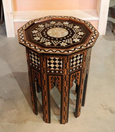 A Turkish Inlaid Occasional Table circa 1900