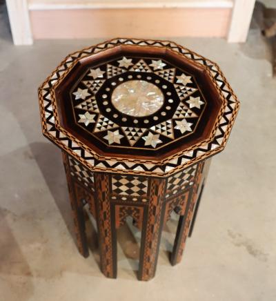A Turkish Inlaid Occasional Table circa 1900