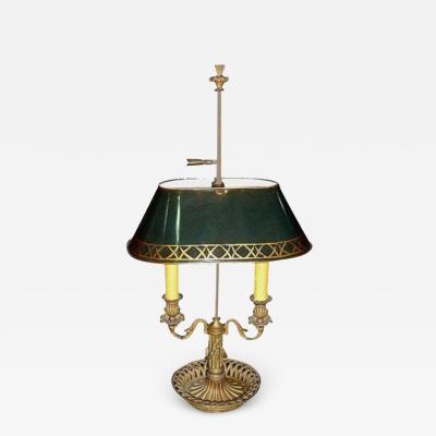 A Two Light 19th Century French Bouillotte Lamp