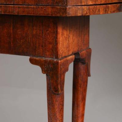 A Unique Early 18th Century Diminutive George I Figured Walnut Bachelors Table