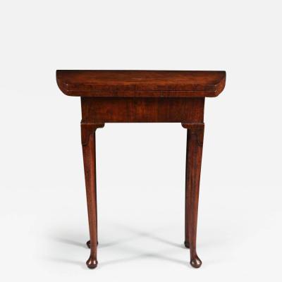 A Unique Early 18th Century Diminutive George I Figured Walnut Bachelors Table
