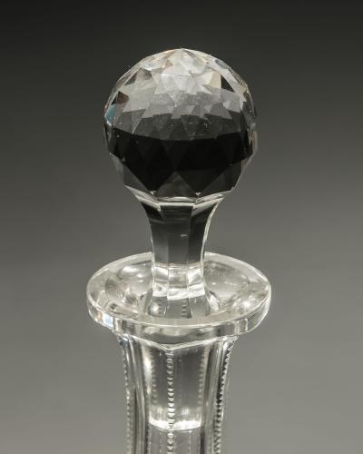 A VICTORIAN DIAMOND CUT MAGNUM DECANTER