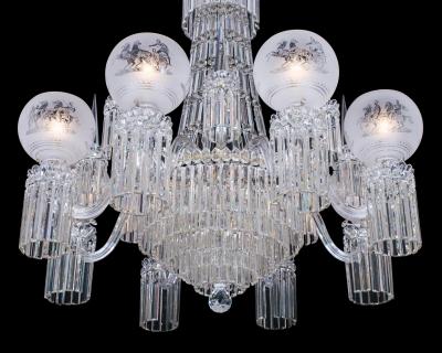 A VICTORIAN EIGHT LIGHT TENT AND WATERFALL GASOLIER BY F C OSLER