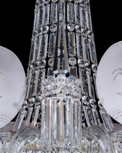 A VICTORIAN EIGHT LIGHT TENT AND WATERFALL GASOLIER BY F C OSLER