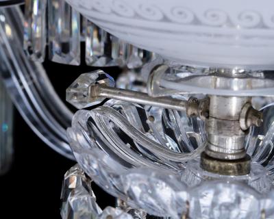 A VICTORIAN EIGHT LIGHT TENT AND WATERFALL GASOLIER BY F C OSLER