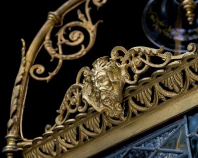 A VICTORIAN PERIOD AESTHETIC GILT BRASS HALL LANTERN