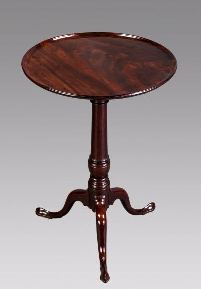 A Very Good George II Cuban Mahogany Tripod Side Table