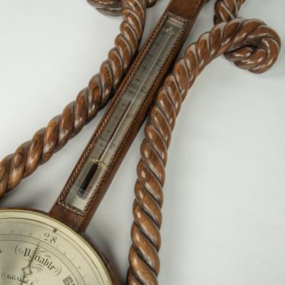 A Victorian anchor and rope barometer by Gray and Keen Liverpool