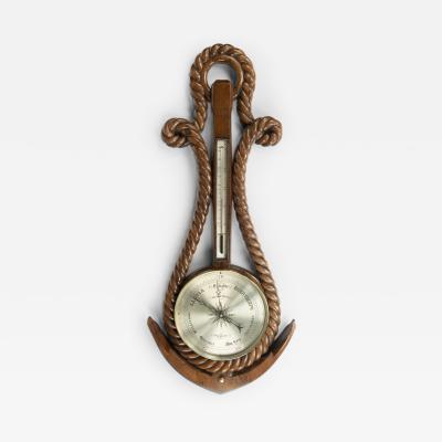 A Victorian anchor and rope barometer by Gray and Keen Liverpool