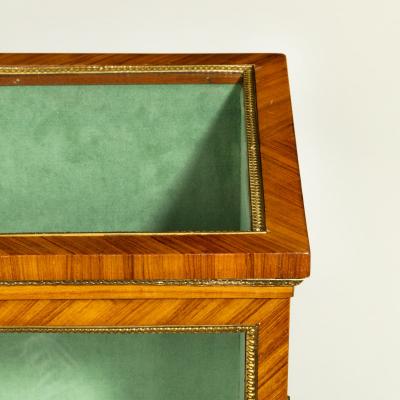 A Victorian kingwood display cabinet in French taste