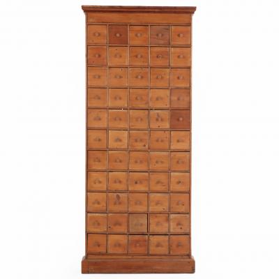 A Vintage Pine Apothecary Cabinet Late 19th C Belgium 